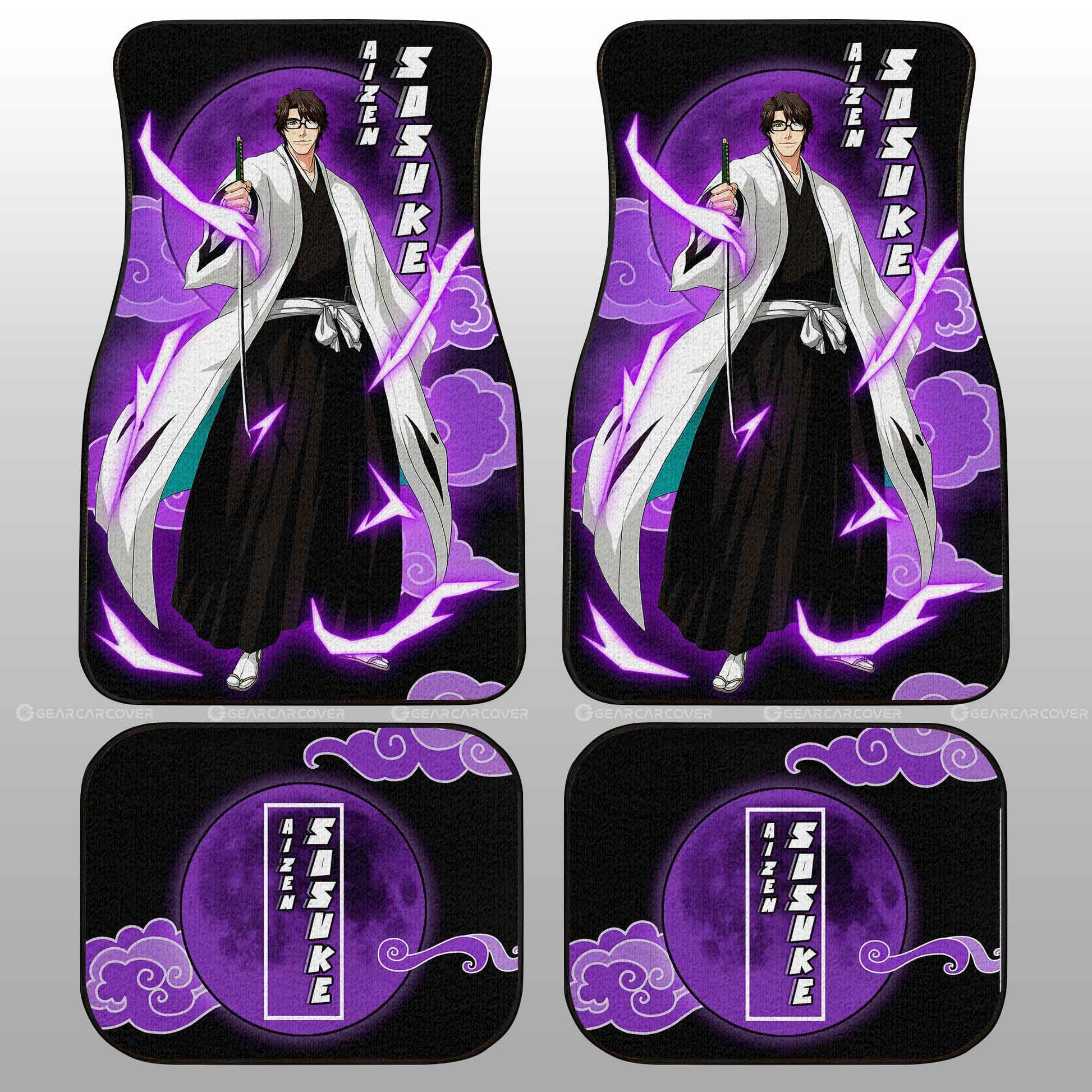 Aizen Sosuke Car Floor Mats Custom Anime Bleach Car Interior Accessories - Gearcarcover - 2