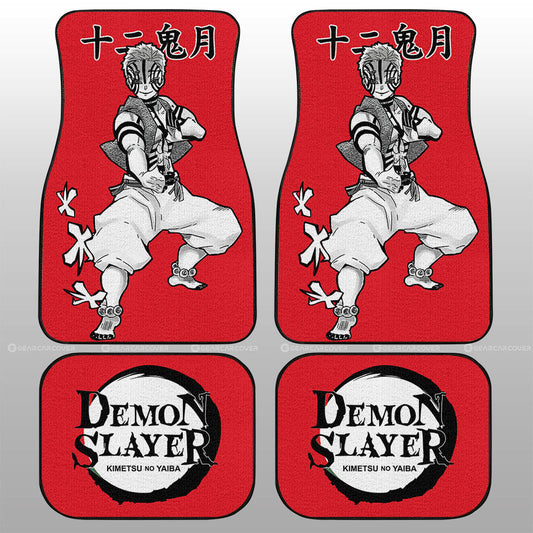 Akaza Car Floor Mats Custom Demon Slayer Anime Car Accessories Manga Style For Fans - Gearcarcover - 2