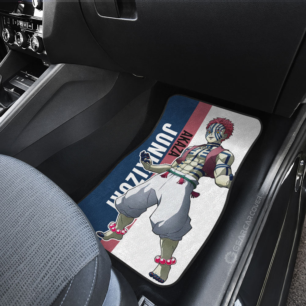 Akaza Car Floor Mats Custom Demon Slayer Car Accessories For Anime Fans - Gearcarcover - 4