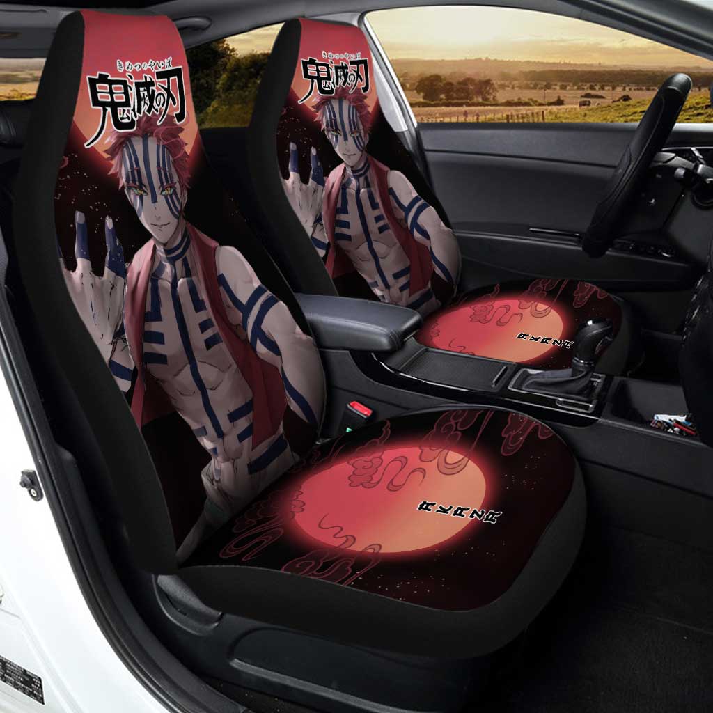 Akaza Car Floor Mats Custom Moonlight Demon Slayer Anime Car Accessories - Gearcarcover - 2