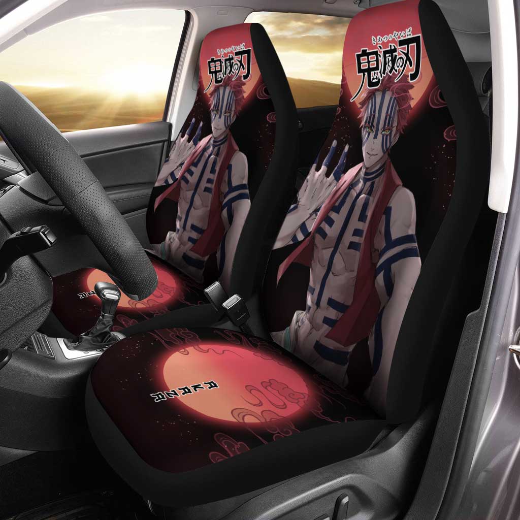 Akaza Car Floor Mats Custom Moonlight Demon Slayer Anime Car Accessories - Gearcarcover - 1