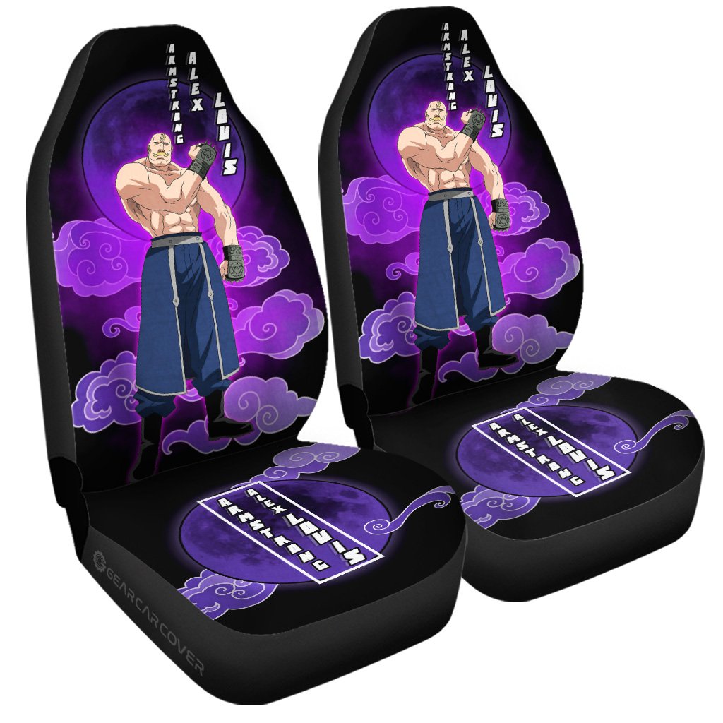 Alex Louis Armstrong Car Seat Covers Custom Fullmetal Alchemist Anime Car Interior Accessories - Gearcarcover - 3