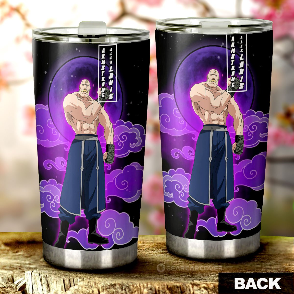Alex Louis Armstrong Tumbler Cup Custom Fullmetal Alchemist Anime Car Interior Accessories - Gearcarcover - 3