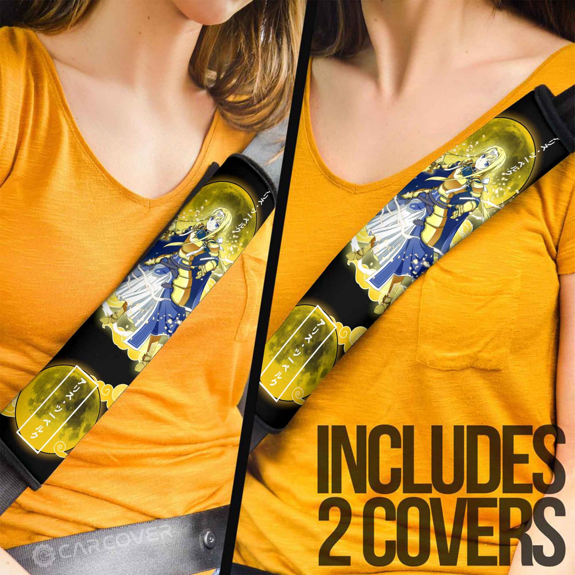 Alice Seat Belt Covers Custom Sword Art Online Anime Car Accessories - Gearcarcover - 2