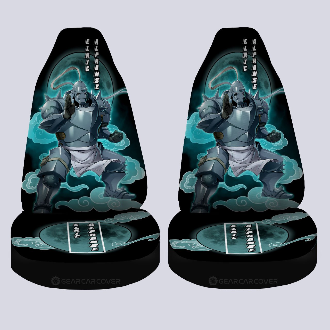 Alphonse Elric Car Seat Covers Custom Fullmetal Alchemist Anime Car Interior Accessories - Gearcarcover - 4