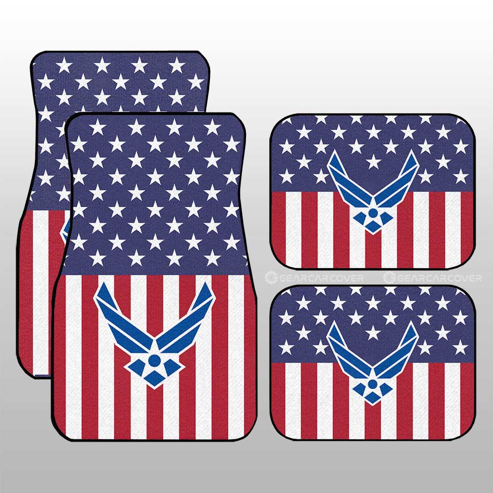 American Flag Military Air Force Car Floor Mats Custom Car Accessories - Gearcarcover - 3
