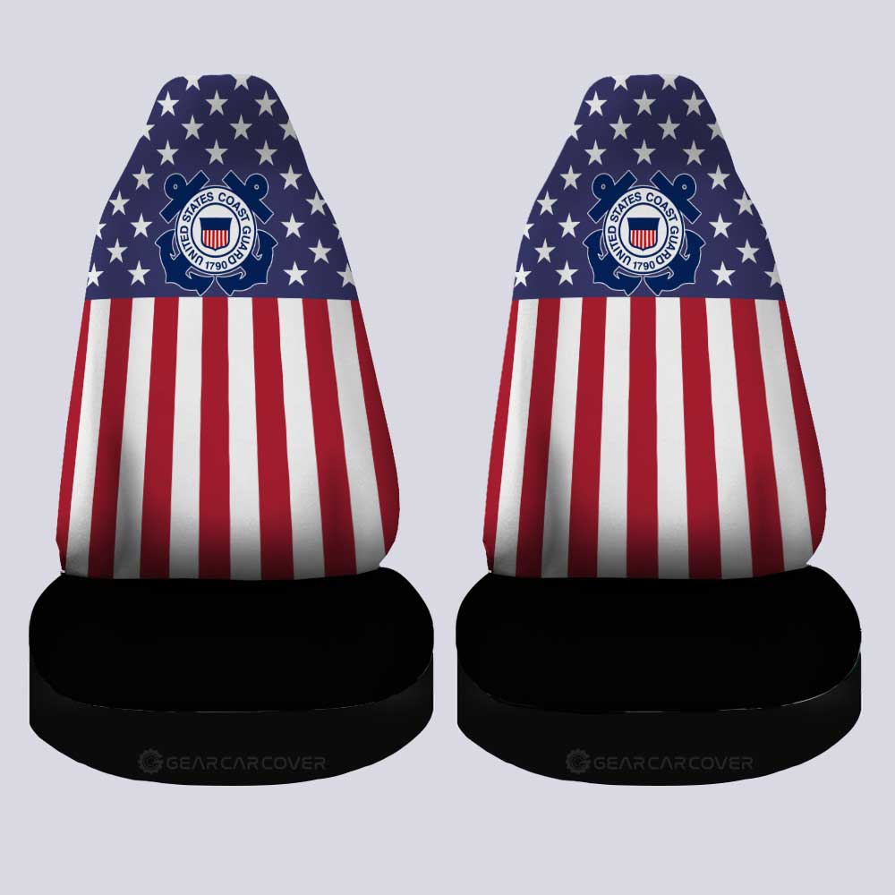 American Flag Military Coast Guard Car Seat Covers Custom Car Accessories - Gearcarcover - 4