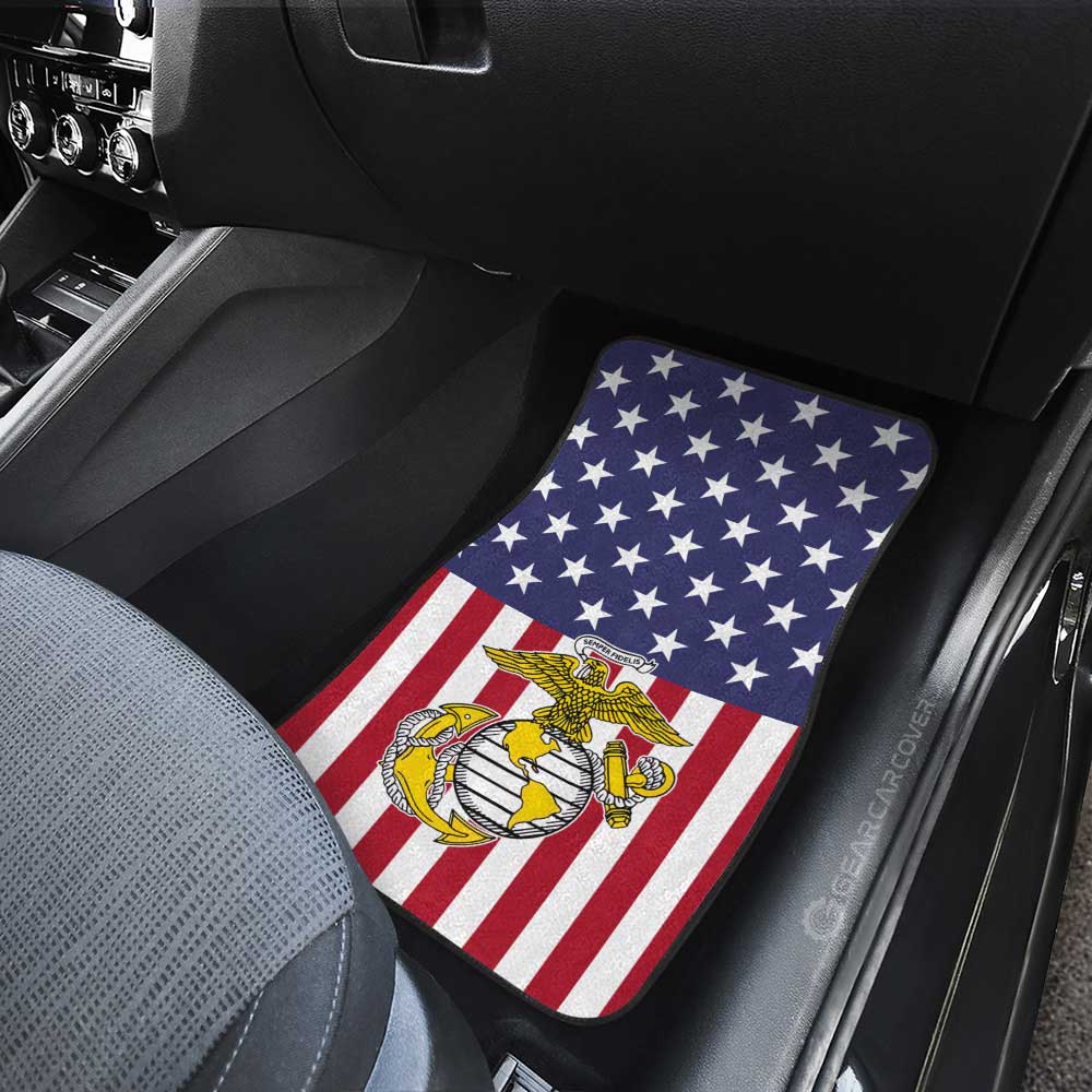 American Flag Military Marine Corps Car Floor Mats Custom Car Accessories - Gearcarcover - 4