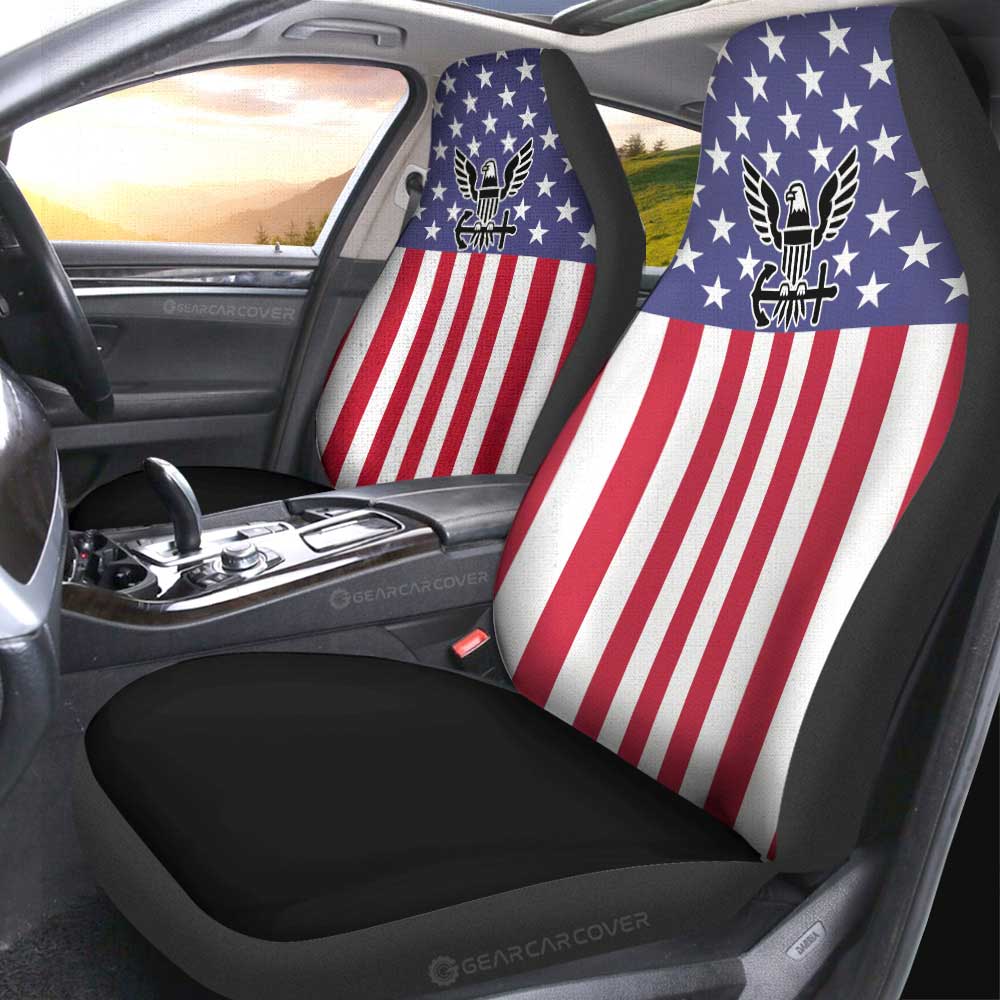 American Flag Military Navy Car Seat Covers Custom Car Accessories - Gearcarcover - 3