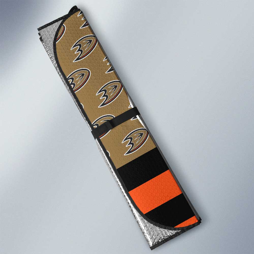 Anaheim Ducks Car Sunshade Custom US Flag Style - Gearcarcover - 3