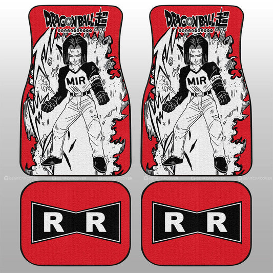 Android 17 Car Floor Mats Custom Dragon Ball Anime Car Accessories Manga Style For Fans - Gearcarcover - 2