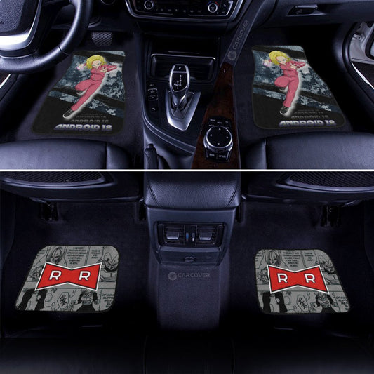 Android 18 Car Floor Mats Custom Anime Dragon Ball Car Accessories - Gearcarcover - 2