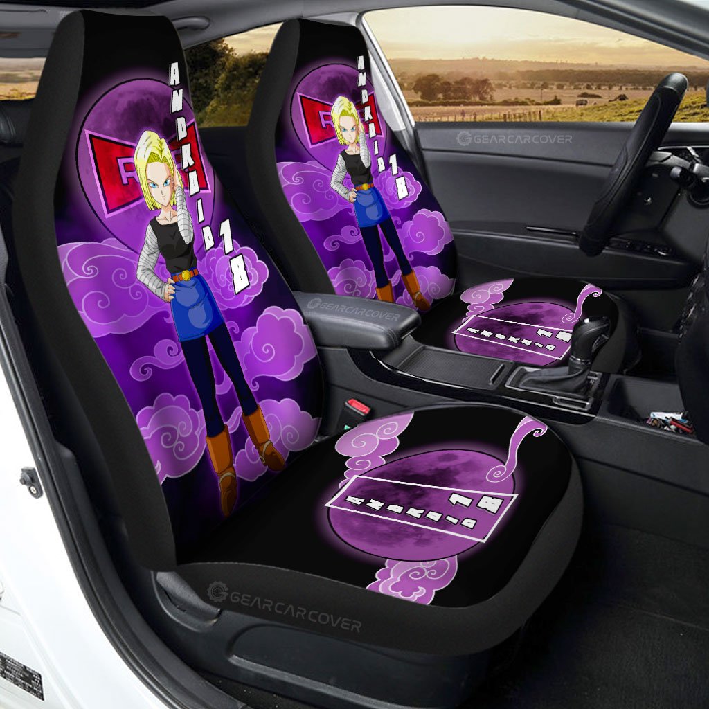 Android 18 Car Seat Covers Custom Dragon Ball Anime Car Interior Accessories - Gearcarcover - 1