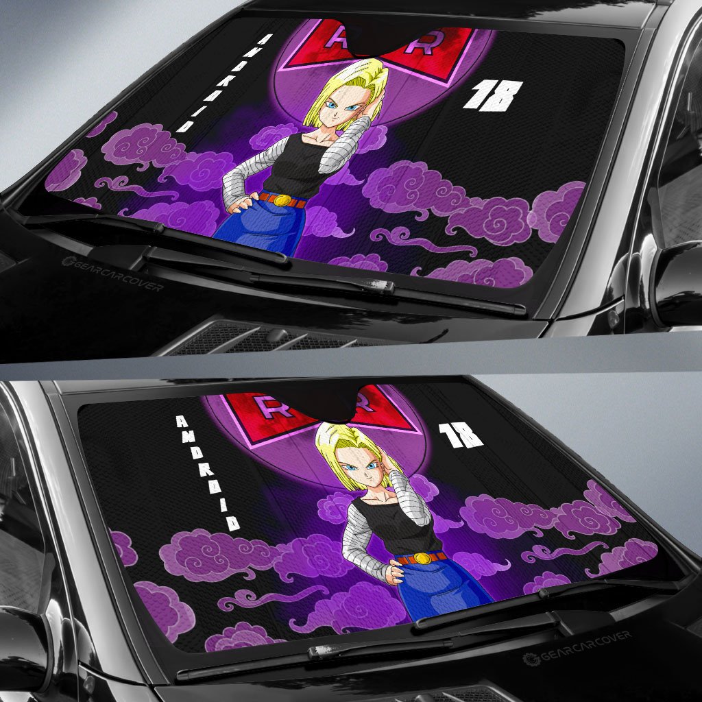 Android 18 Car Sunshade Custom Dragon Ball Anime Car Accessories - Gearcarcover - 2