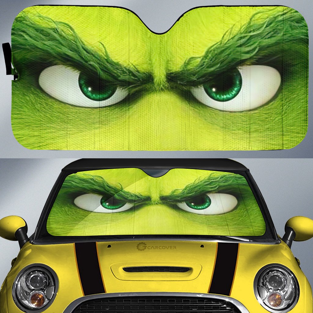 Green Suspicious Car Eyes Sun Shade Custom Car Accessories