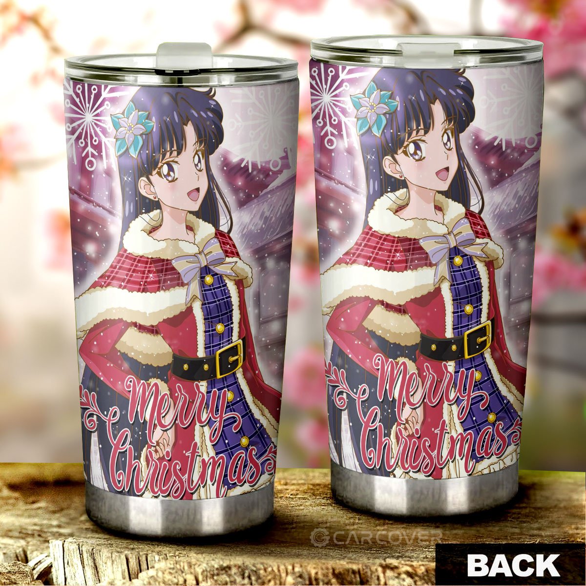 Anime Christmas Sailor Mars Tumbler Cup Custom Sailor Moon Car Accessories - Gearcarcover - 3