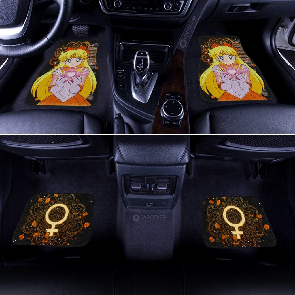 Anime Sailor Moon Car Floor Mats Custom Sailor Venus Car Interior Accessories - Gearcarcover - 3
