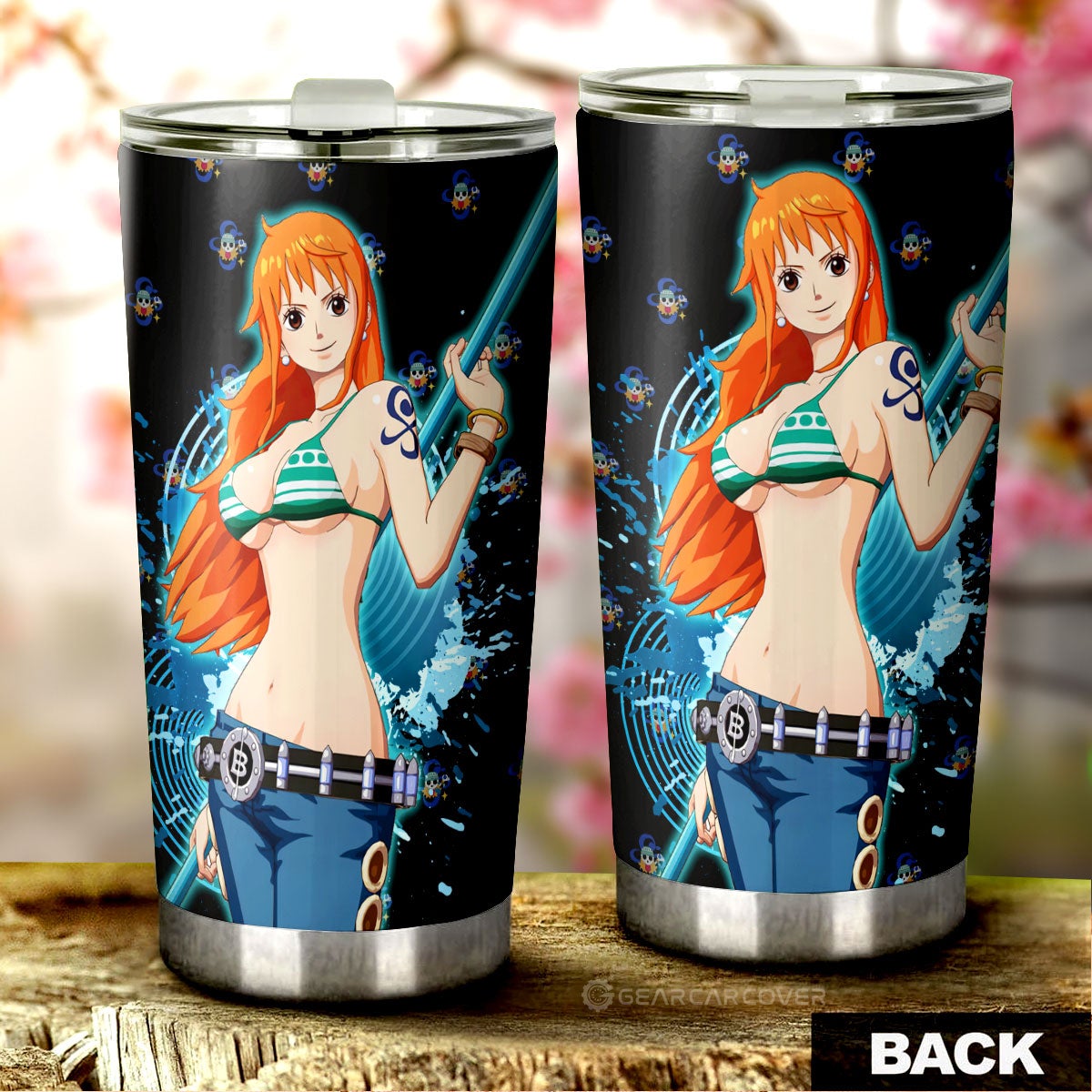Anime Sexy Girl Nami Tumbler Cup Custom One Piece Anime - Gearcarcover - 3