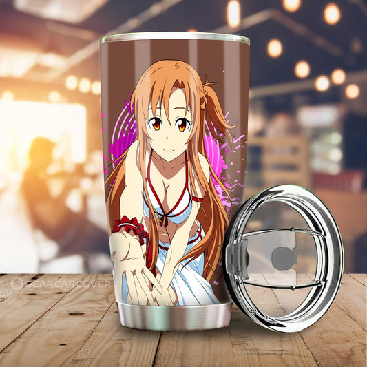 Anime Waifu Girl Asuna Yuuki Tumbler Cup Custom Sword Art Online Anime Car Accessories - Gearcarcover - 1