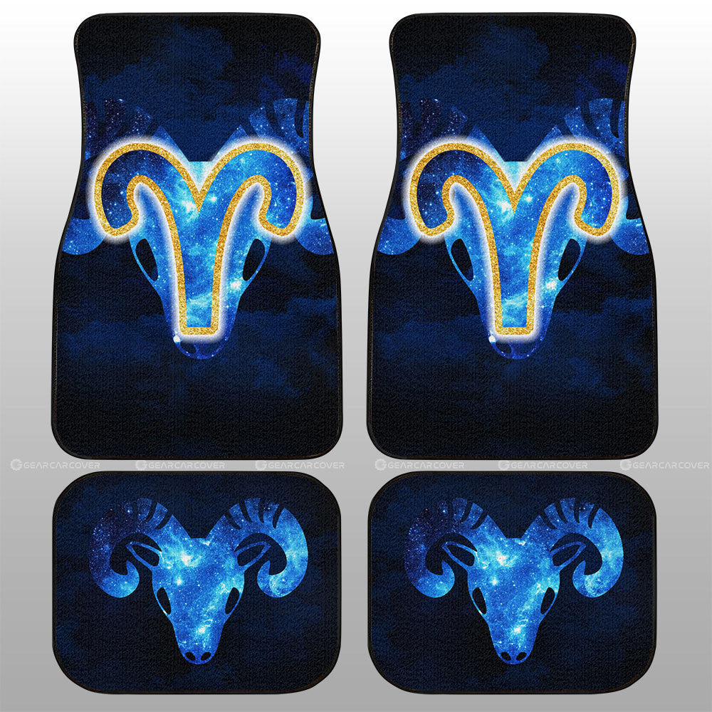 Aries Car Floor Mats Custom Name Zodiac Car Accessories - Gearcarcover - 1