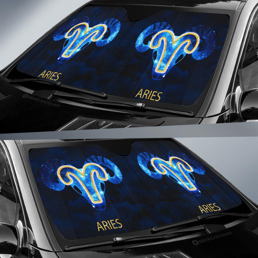 Aries Car Sunshade Custom Zodiac Car Interior Accessories - Gearcarcover - 3