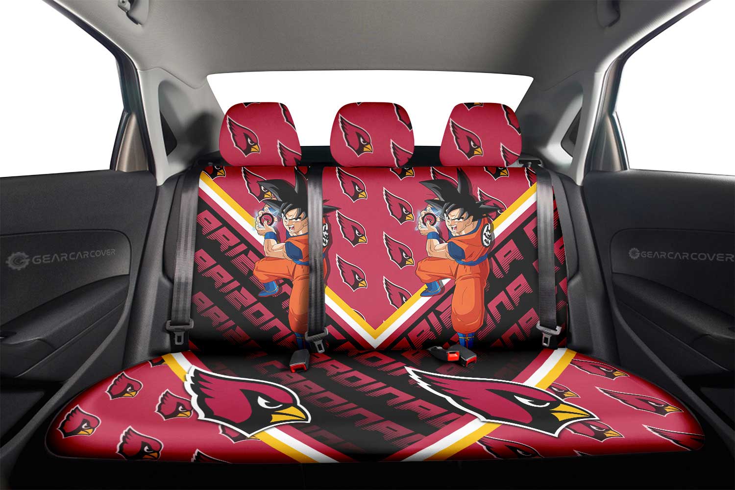 Arizona Cardinals Car Back Seat Covers Custom Car Accessories For Fans - Gearcarcover - 2