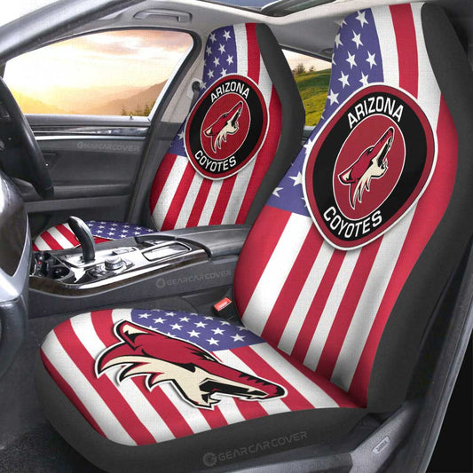 Arizona Coyotes Car Seat Covers Custom Car Decor Accessories - Gearcarcover - 2