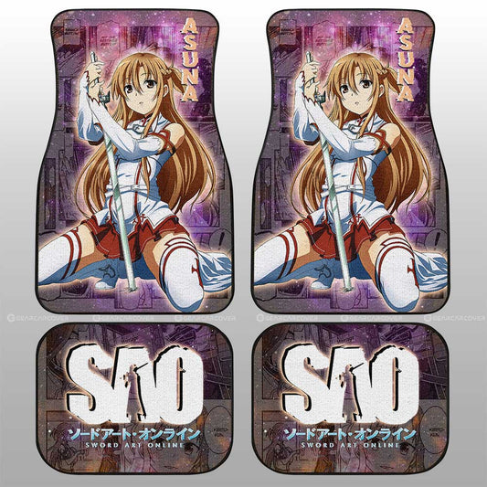Asuna Car Floor Mats Custom Sword Art Online Anime Manga Galaxy Style - Gearcarcover - 2