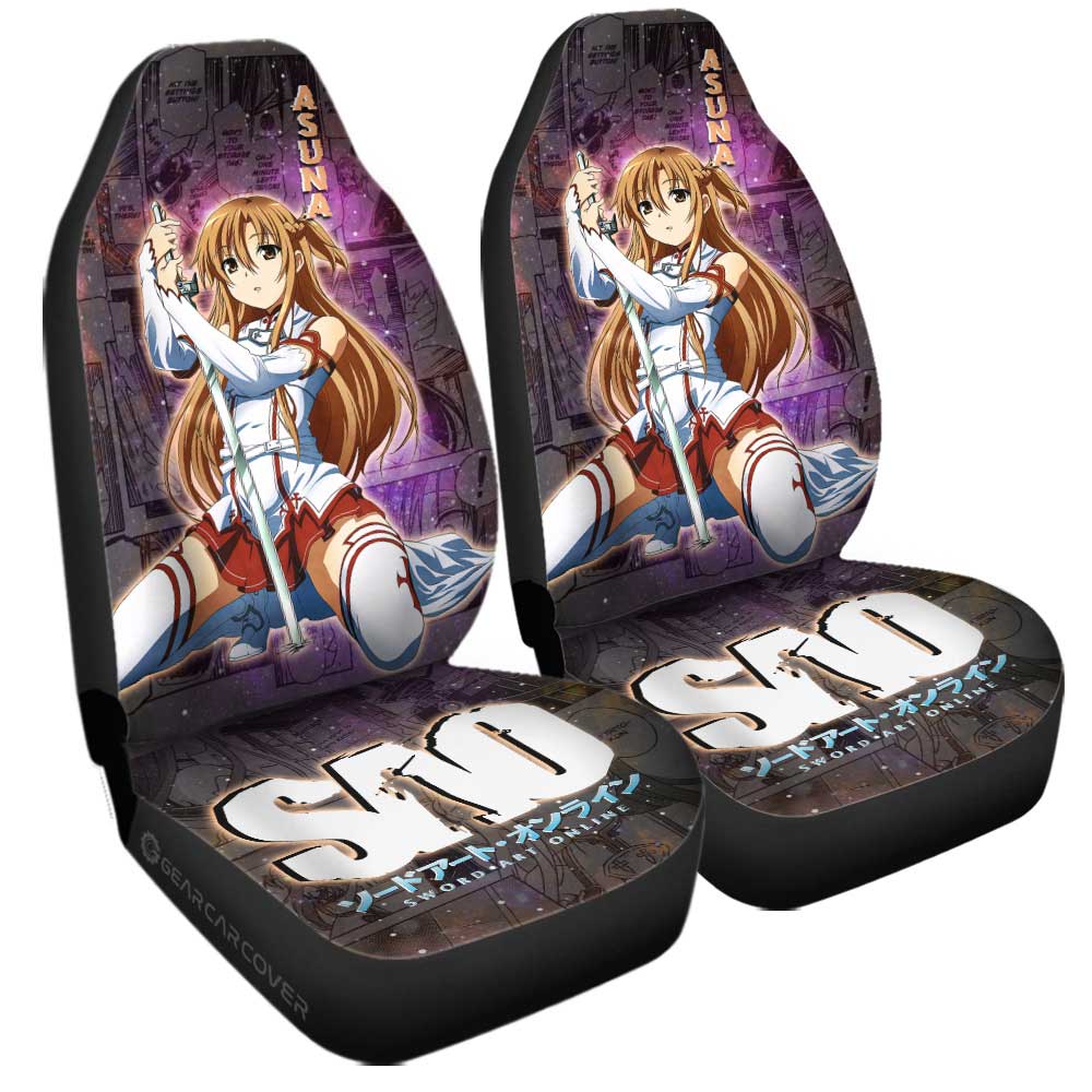 Asuna Car Seat Covers Custom Sword Art Online Anime Manga Galaxy Style - Gearcarcover - 3