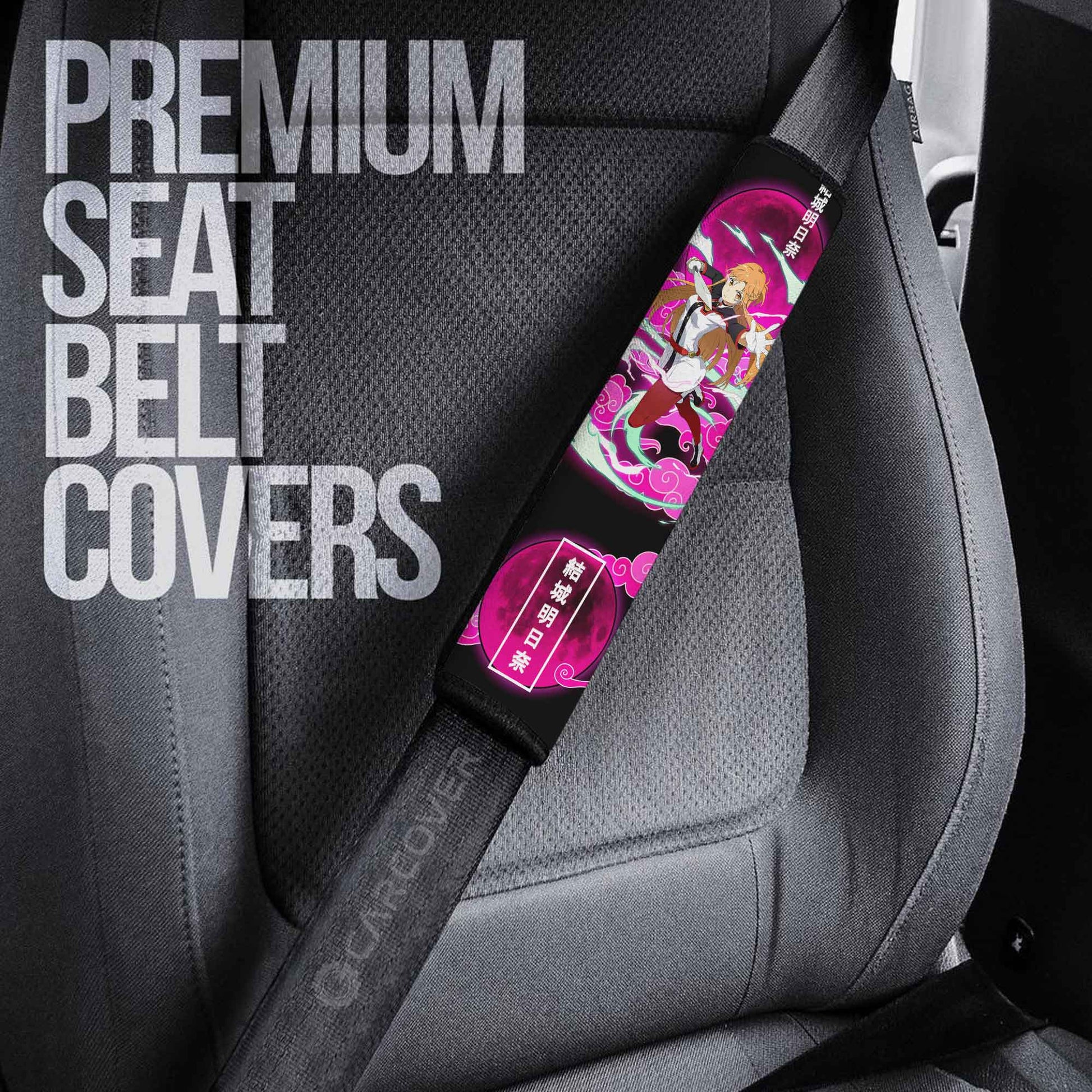Asuna Yuuki Seat Belt Covers Custom Sword Art Online Anime Car Accessories - Gearcarcover - 3