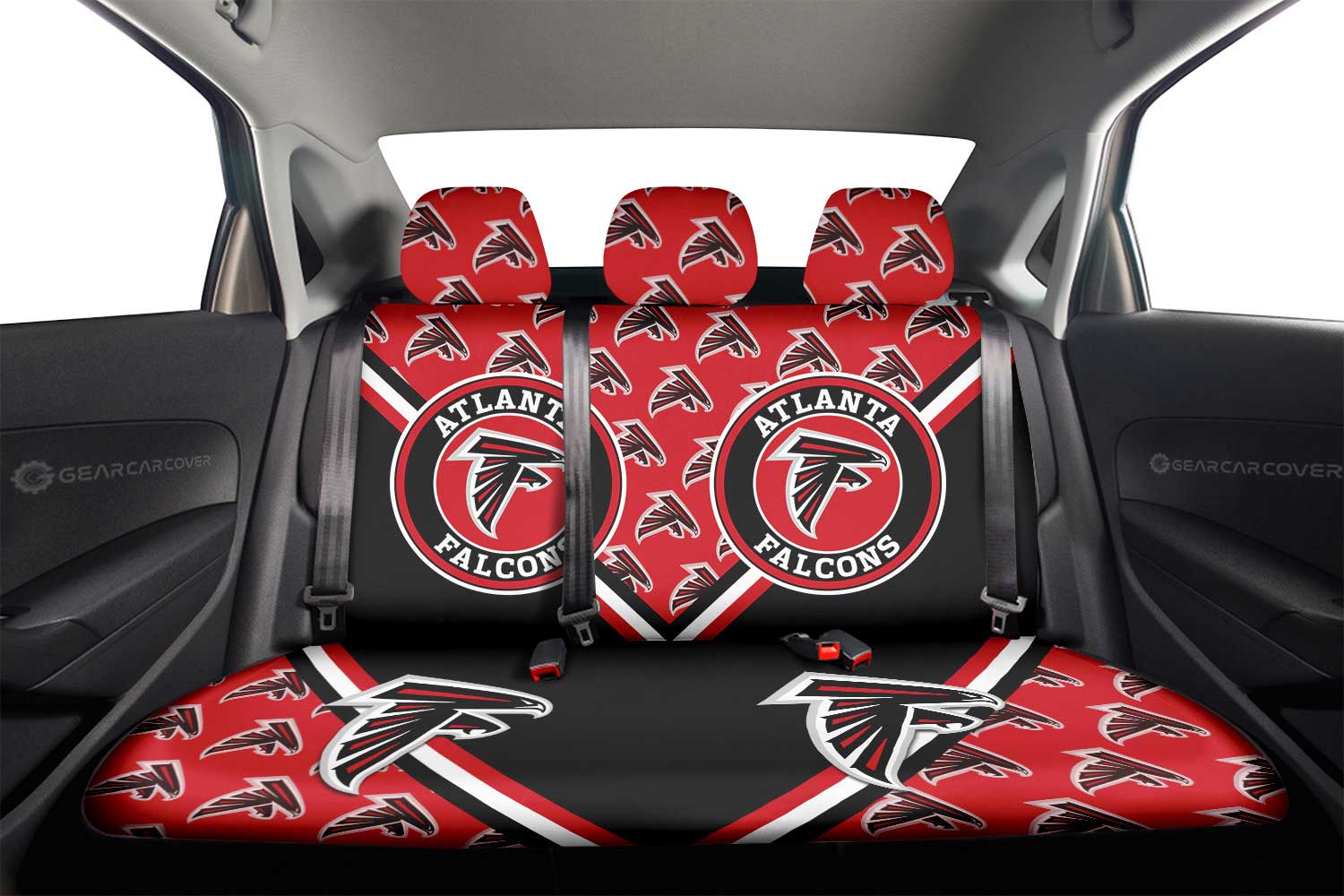 Atlanta Falcons Car Back Seat Cover Custom Car Decorations For Fans - Gearcarcover - 2