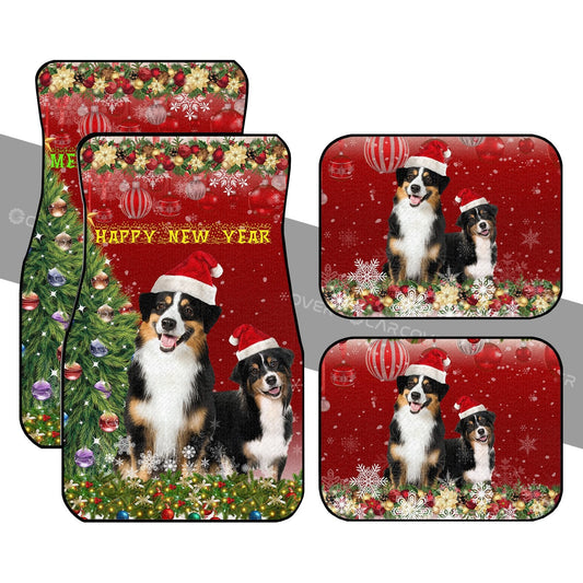 Australian Shepherds Christmas Car Floor Mats Custom Car Accessories For Dog Lovers - Gearcarcover - 1