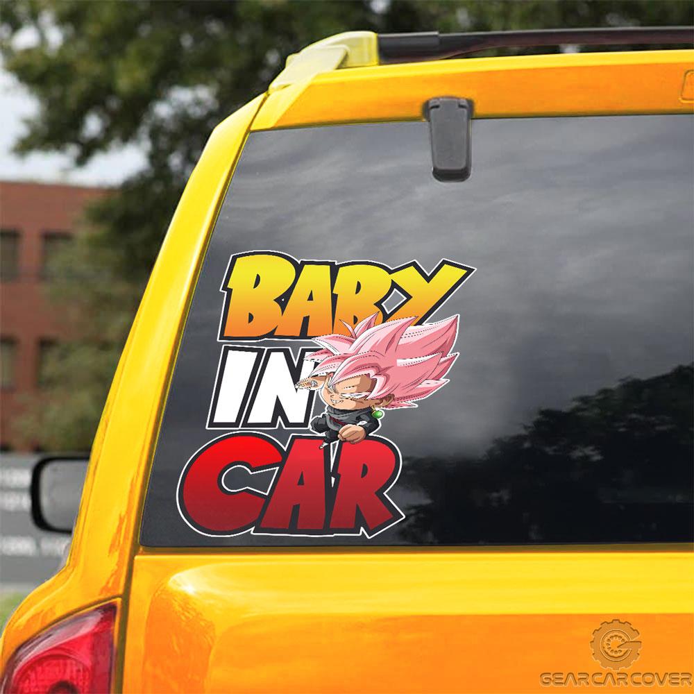 Baby In Car Goku Black Rose Car Sticker Custom Dragon Ball Anime Car Accessories - Gearcarcover - 3