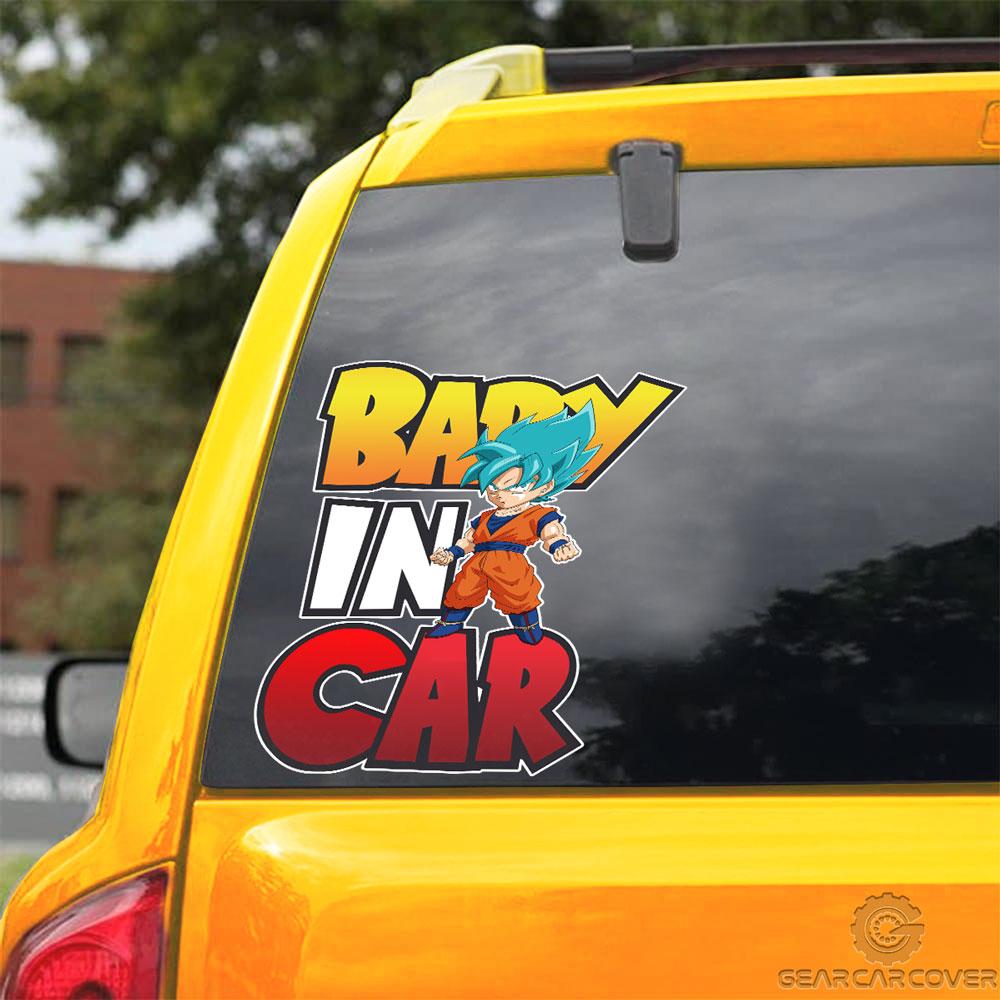 Baby In Car Goku Blue Car Sticker Custom Dragon Ball Anime Car Accessories - Gearcarcover - 3