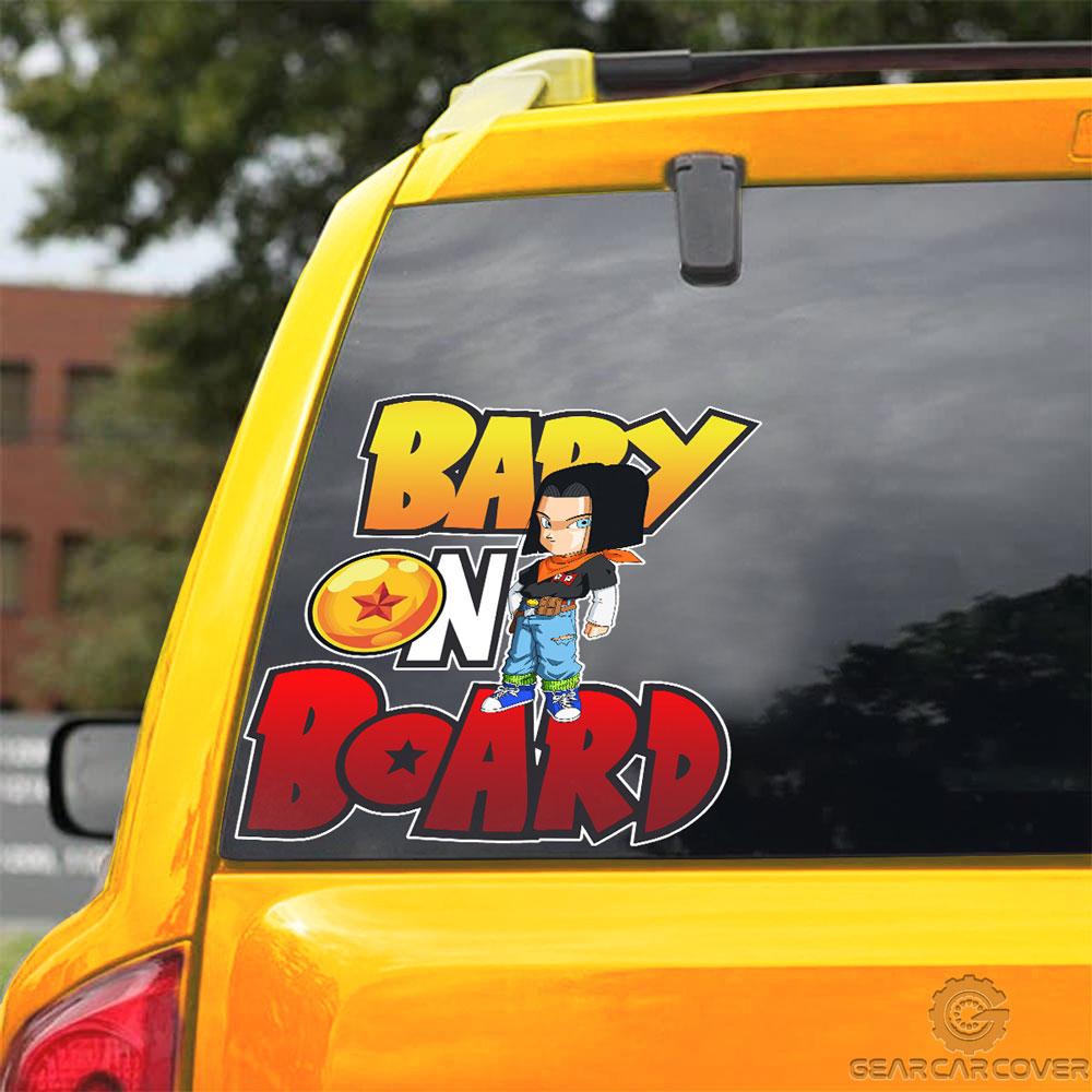 Baby On Board Android 17 Car Sticker Custom Dragon Ball Anime Car Accessories - Gearcarcover - 3