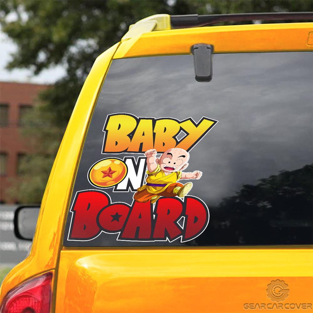 Baby On Board Krillin Car Sticker Custom Dragon Ball Anime Car Accessories - Gearcarcover - 3
