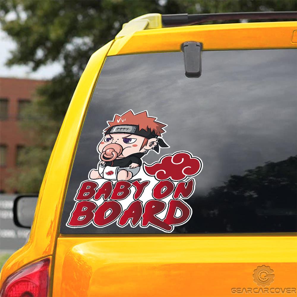 Baby On Board Pain Car Sticker Custom Akatsuki Members Naru Anime Car Accessories - Gearcarcover - 3