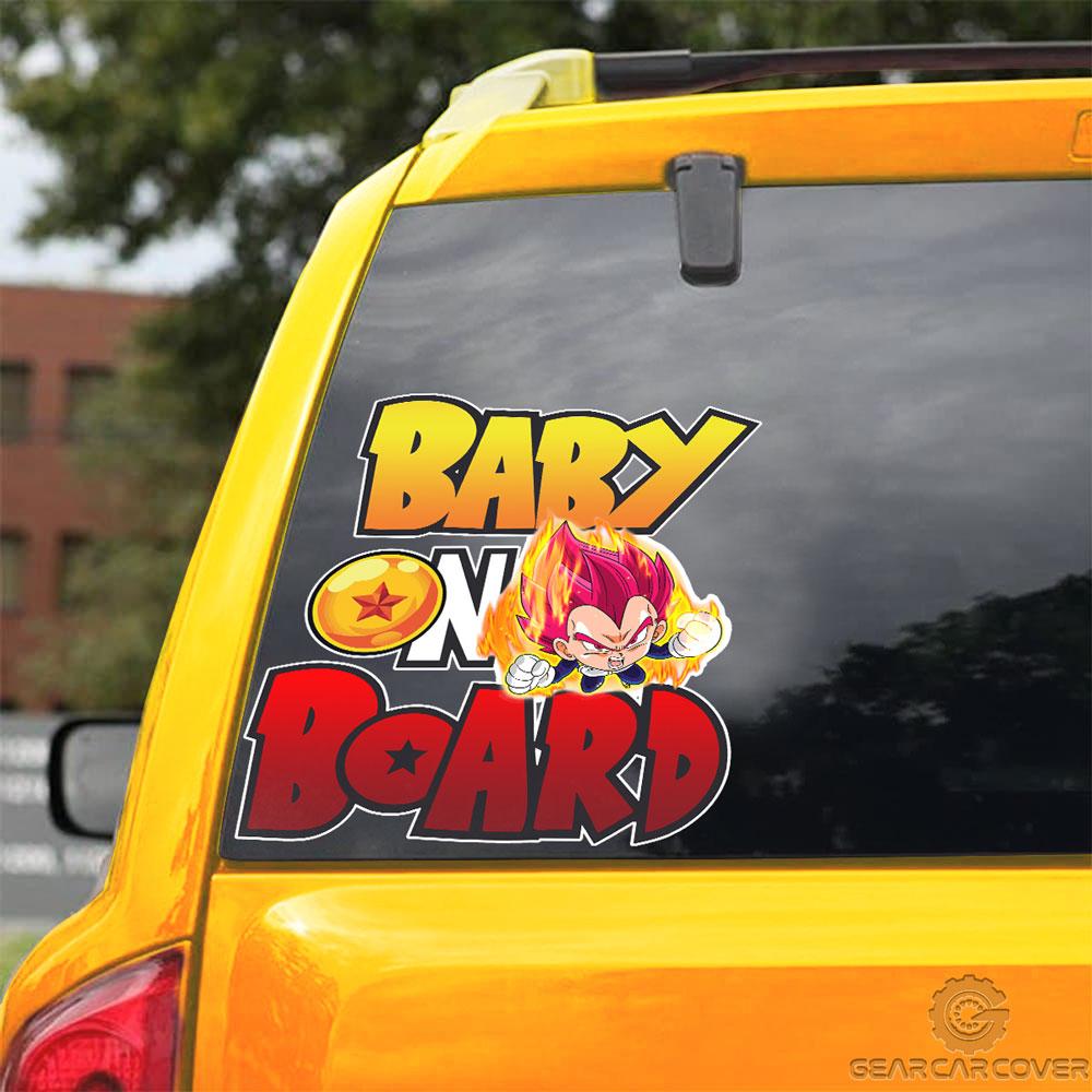 Baby On Board Vegeta SSJ Car Sticker Custom Dragon Ball Anime Car Accessories - Gearcarcover - 3