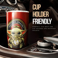 Baby Yoda U.S Marines Corps Tumbler Cup Custom Emblem Car Accessories - Gearcarcover - 2