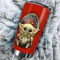 Baby Yoda U.S Marines Corps Tumbler Cup Custom Emblem Car Accessories - Gearcarcover - 3