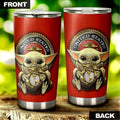 Baby Yoda U.S Marines Corps Tumbler Cup Custom Emblem Car Accessories - Gearcarcover - 4