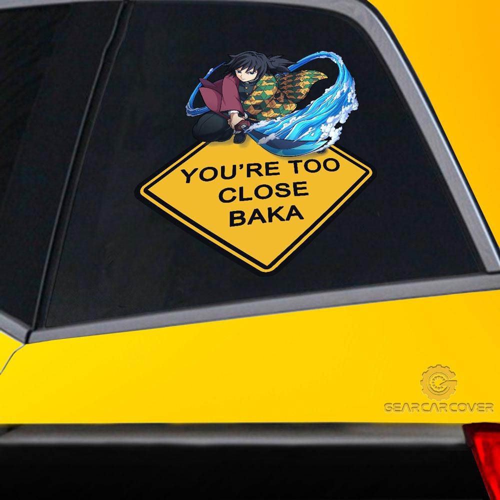 Baka Giyuu Warning Car Sticker Custom For Demon Slayer Anime Fans - Gearcarcover - 2
