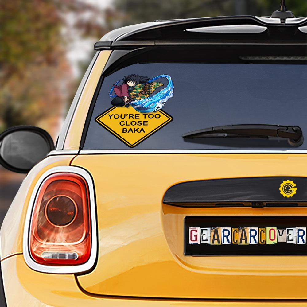 Baka Giyuu Warning Car Sticker Custom For Demon Slayer Anime Fans - Gearcarcover - 1