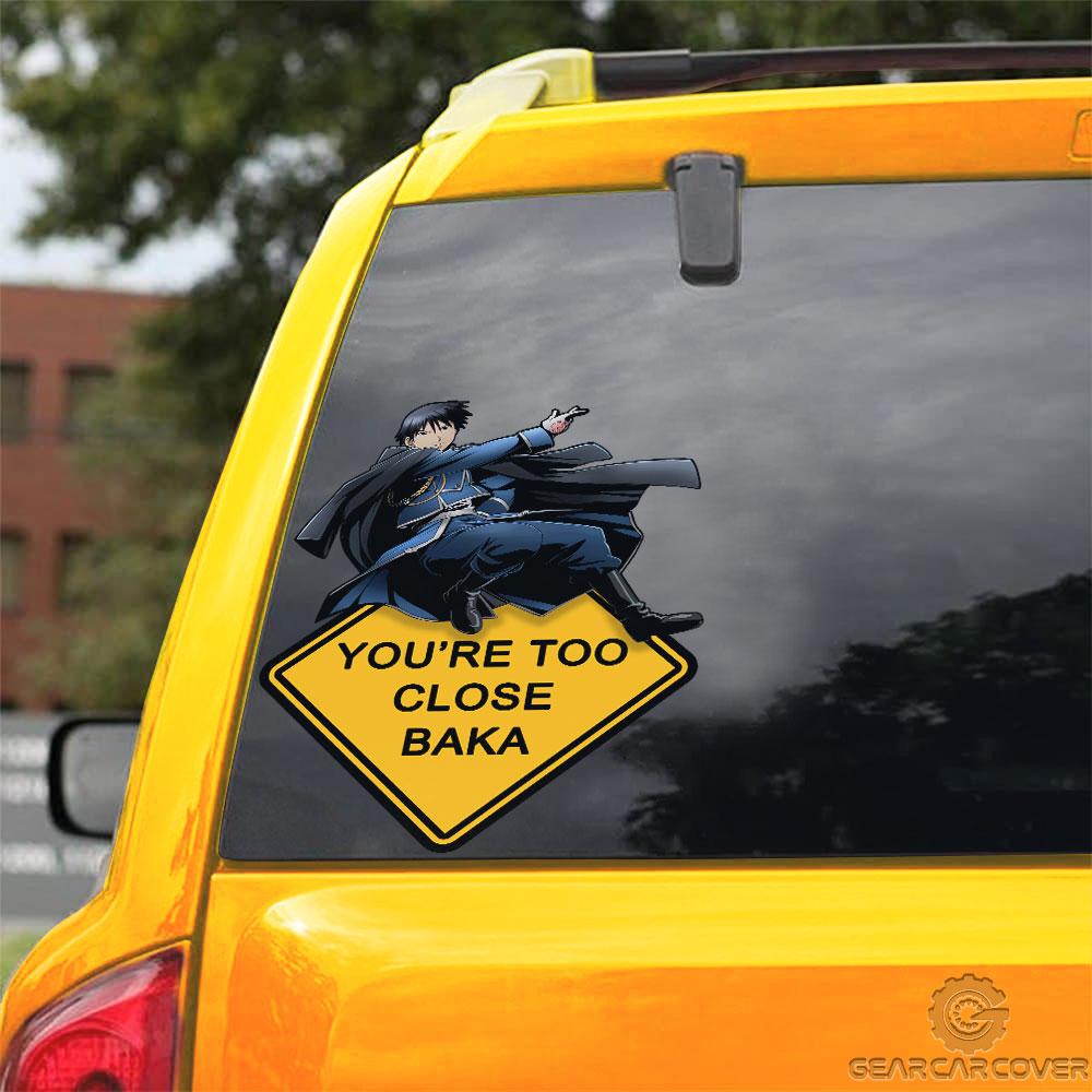 Baka Mustang Roy Warning Car Sticker Custom Fullmetal Alchemist Anime Car Accessories - Gearcarcover - 3