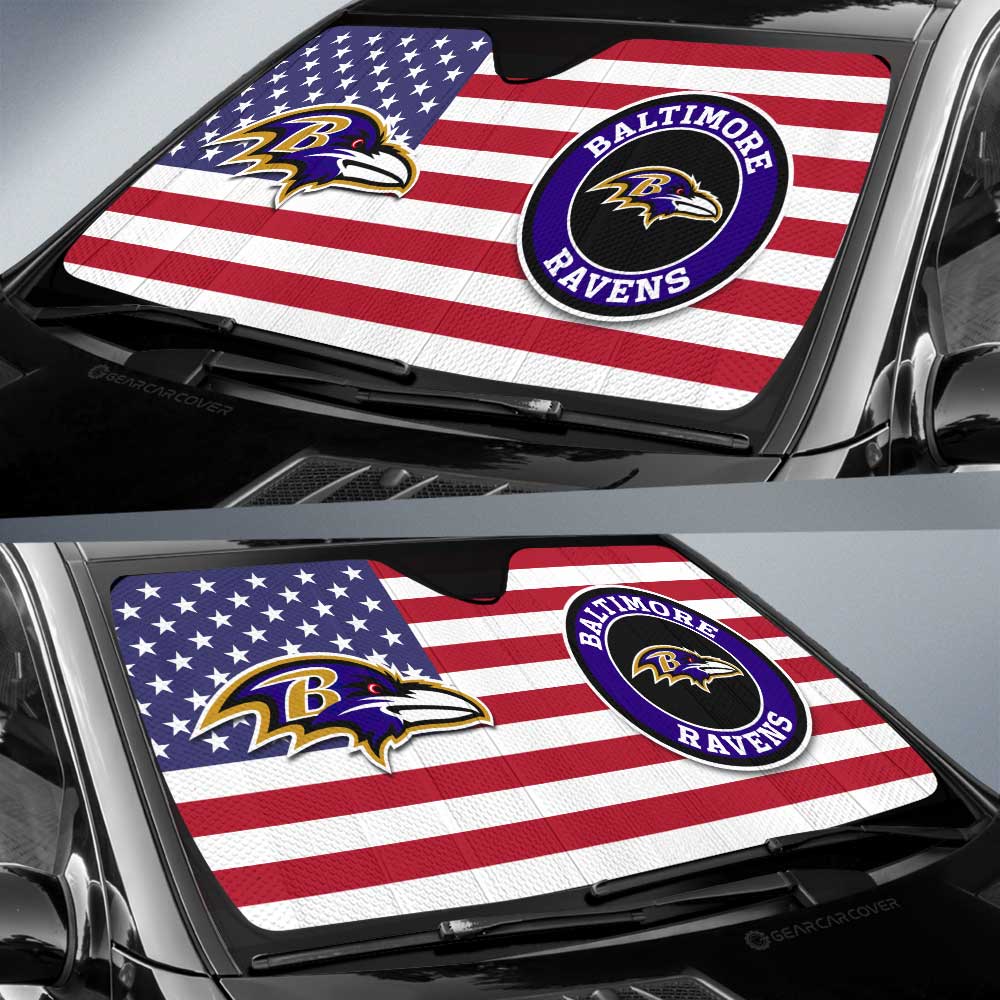 Baltimore Ravens Car Sunshade Custom Car Decor Accessories - Gearcarcover - 2