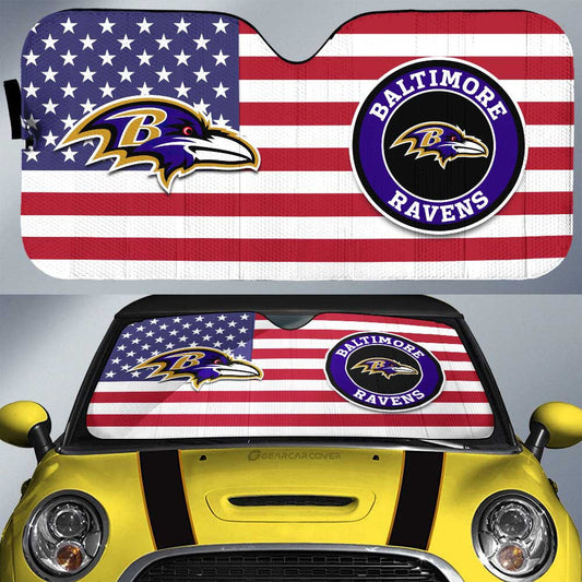 Baltimore Ravens Car Sunshade Custom Car Decor Accessories - Gearcarcover - 1