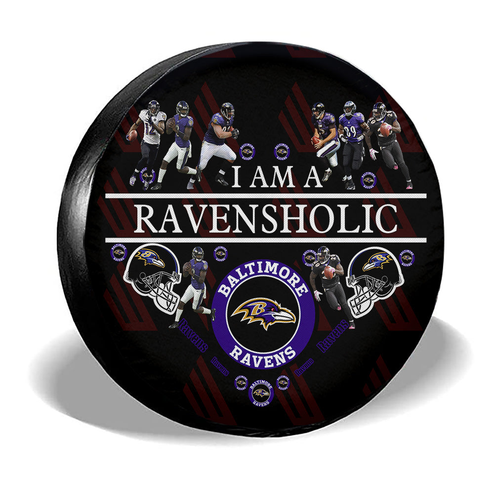 Baltimore Ravens Spare Tire Covers Custom For Holic Fans - Gearcarcover - 3