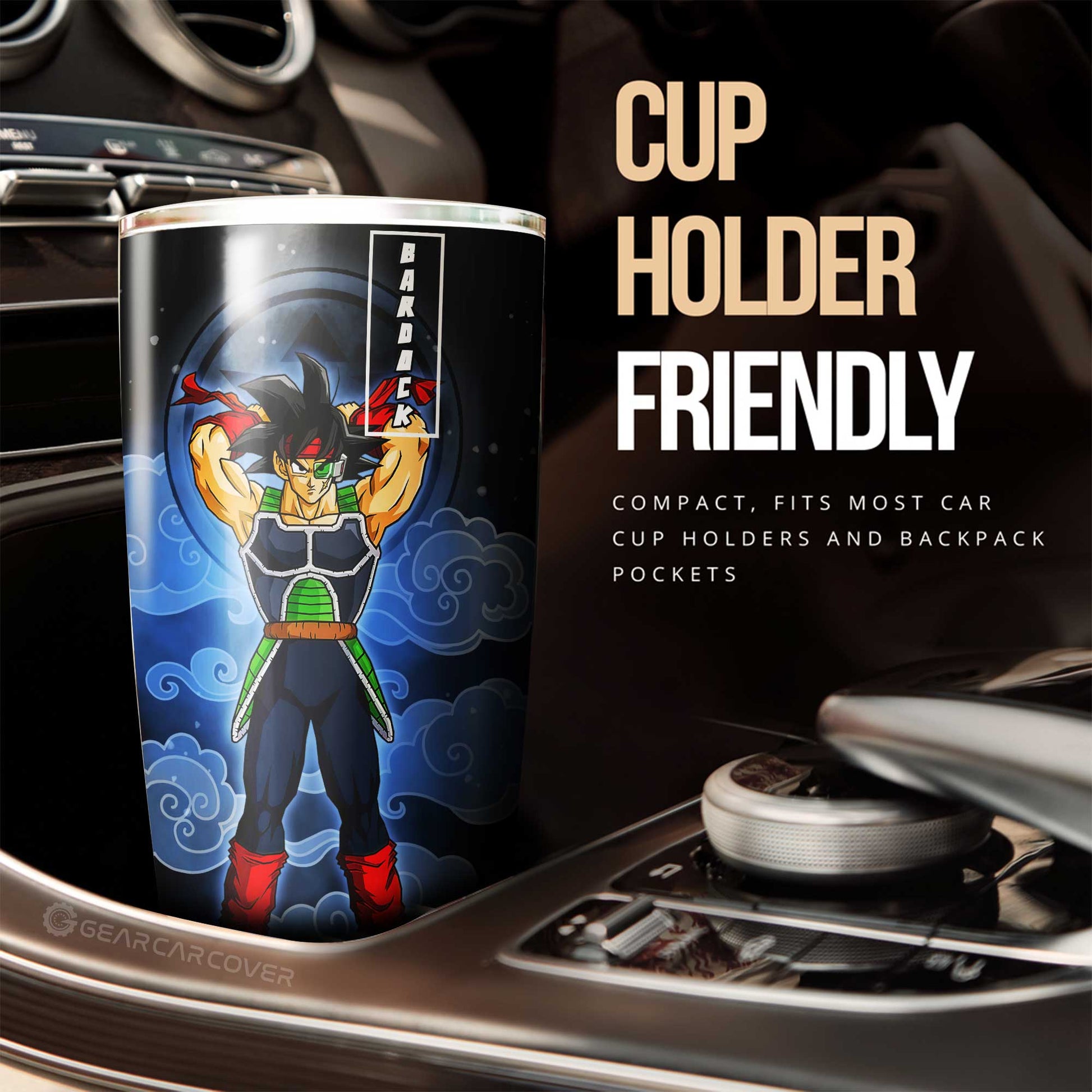 Bardock Tumbler Cup Custom Dragon Ball Anime Car Interior Accessories - Gearcarcover - 2