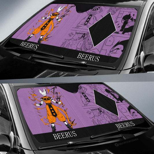 Beerus Car Sunshade Custom Dragon Ball Anime Manga Color Style - Gearcarcover - 2