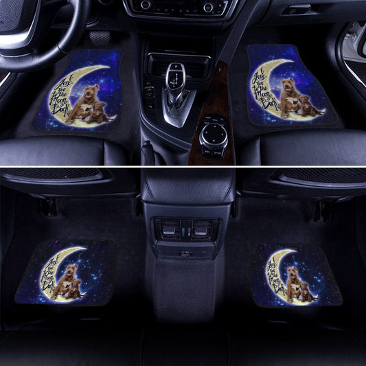 Best Pitbull Dad Car Floor Mats Custom I Love You To The Moon And Back Galaxy Car Accessories - Gearcarcover - 2